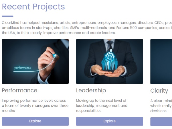 ClearMind Website Design Example